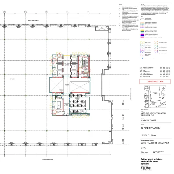 Fire Strategy CAD drawing
